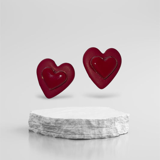 Red Heart Earrings