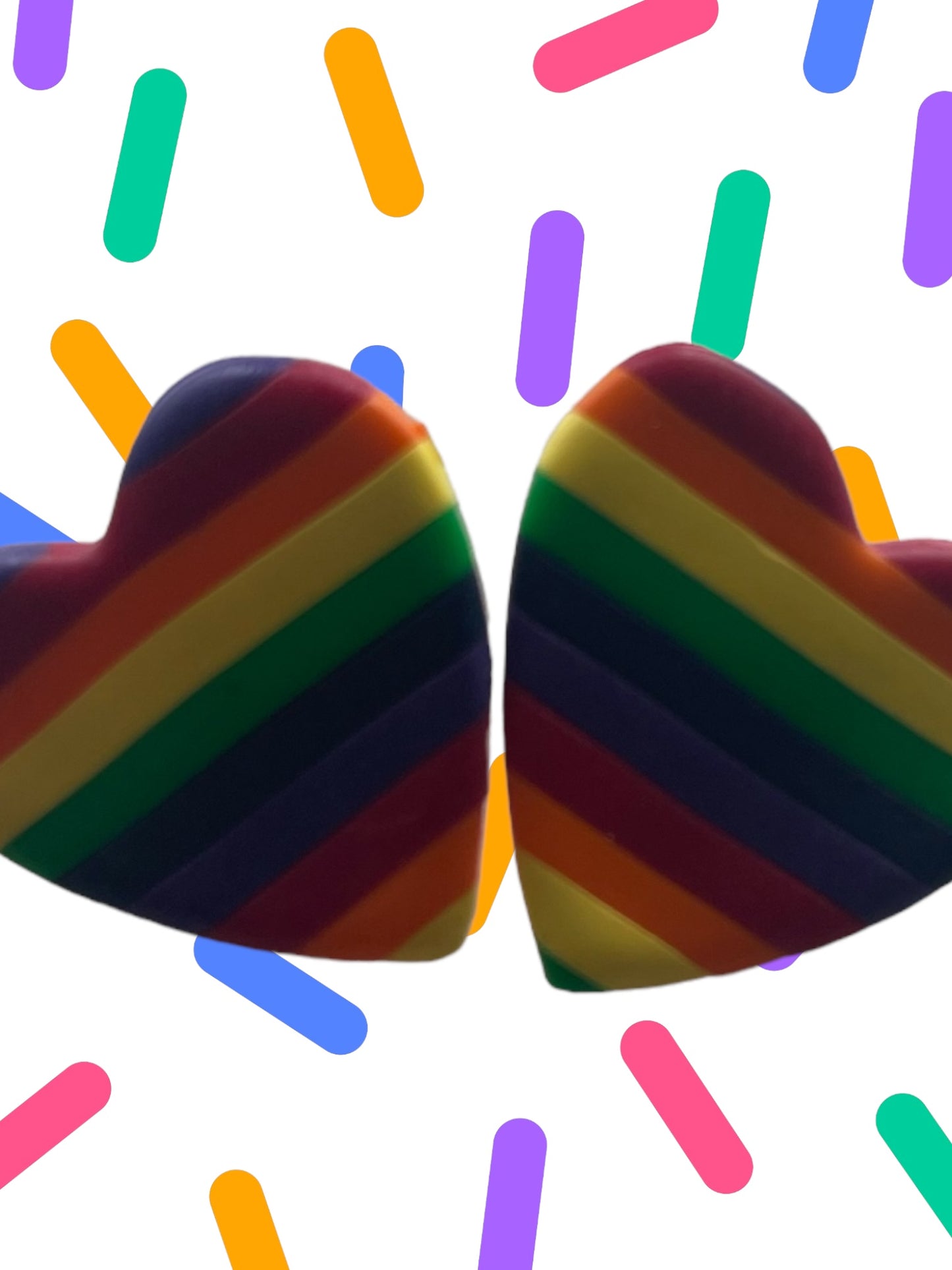 Rainbow Heart Earrings