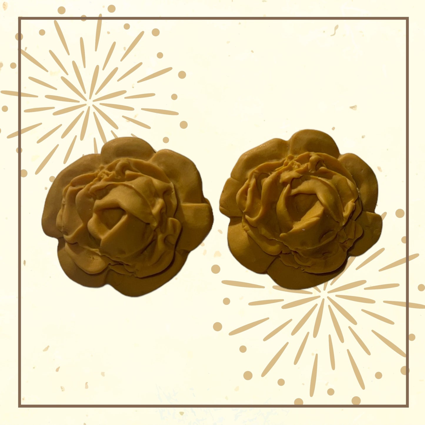 Mustard Floral Earrings